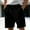 Black, variant on WQNVRNR Men's Corduroy Shorts- Casual Summer Button Pockets Sports Shorts Dark Gray Size M