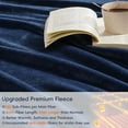 thumbnail image 4 of Ultra Soft Fleece Throw Blanket, No Shed No Pilling Luxury Plush Cozy 300GSM Lightweight Blanket for Bed, Couch, Chair, Sofa Suitable for All Season, 50" x 60", Navy Blue, 4 of 6