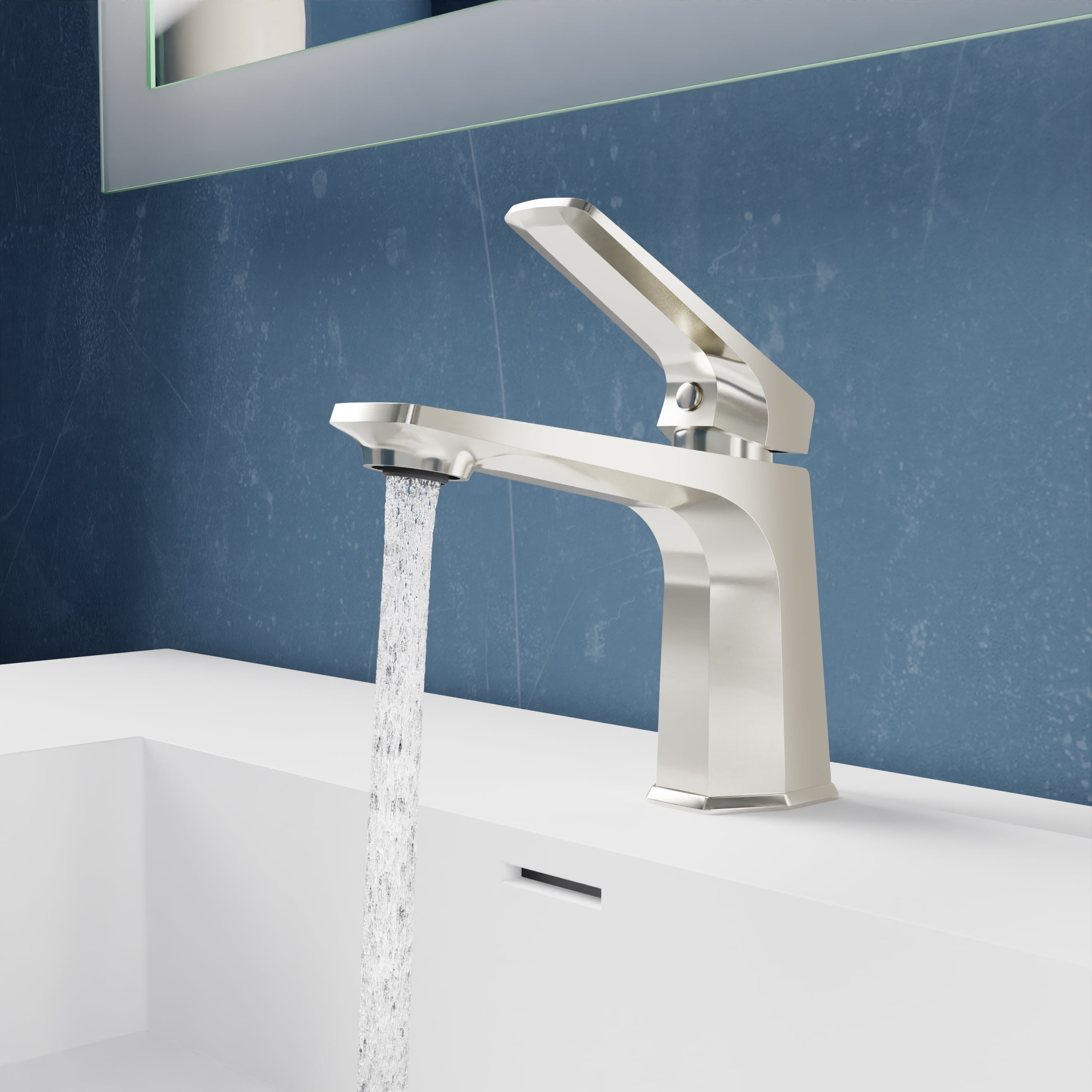 ANZZI Single Handle Single Hole Bathroom Faucet With Pop-up Drain in Brushed Nickel