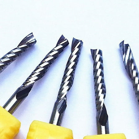 

5 Pcs Single Blade Aluminium Cutting Single Flute CNC Router Bits 17mm 3.175