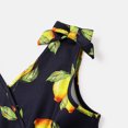 thumbnail image 3 of PatPat Girls Outfits Lemon Print Surplice Neck Bowknot Design Sleeveless Rompers Sizes 5-12, 3 of 6