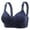 Blue, variant on Sports Bras For Women Thin Laceless Wireless Bra - Comfortable Breathable Large Size Buckle Design Deep V Vest Bralette Cotton 42 Womens Bras