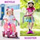 thumbnail image 3 of 2 pares de cintas para manillar de bicicleta, banderines para manillar de bicicleta, borlas para patinete de niños, accesorios para bicicleta infantil, decoración para manillar (rosa), 3 of 3