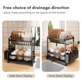thumbnail image 4 of Labymos Dish Drying Rack Dish Drainer Set 3-Tier Dish Racks with Detachable Drainboard Chopstick Rack, 4 of 8