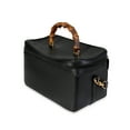 thumbnail image 4 of Pre-Owned Gucci Vintage Black Textured Leather Bamboo Handle Vanity Bag, 4 of 8
