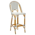 thumbnail image 4 of SAFAVIEH California Outdoor Patio Bar Stool, White/Navy, 4 of 12