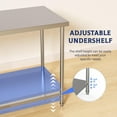 thumbnail image 4 of EastVita Table de Travail Commercial en Acier Inoxydable 48"x24 Pouces avec Tablette Inférieure Réglable et Roulettes Verrouillables, Poste de Préparation Robuste 1000 Lb pour Restaurant, Hôtel, Maison, 4 of 7