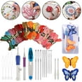 thumbnail image 1 of Kit de inicio de bordado, juego de bolígrafos de bordado que incluye aguja mágica para bordar, 50 hilos de colores, agujas de bordar, herramienta para manualidades con bolígrafo de costura para Noticed SH1105-02, 1 of 7