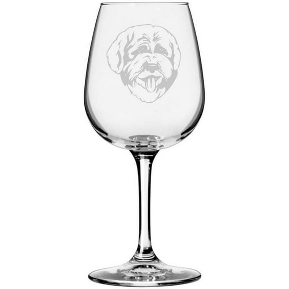 Lagotto Romagnolo Dog Themed Etched 12.75oz Libbey Wine Glass