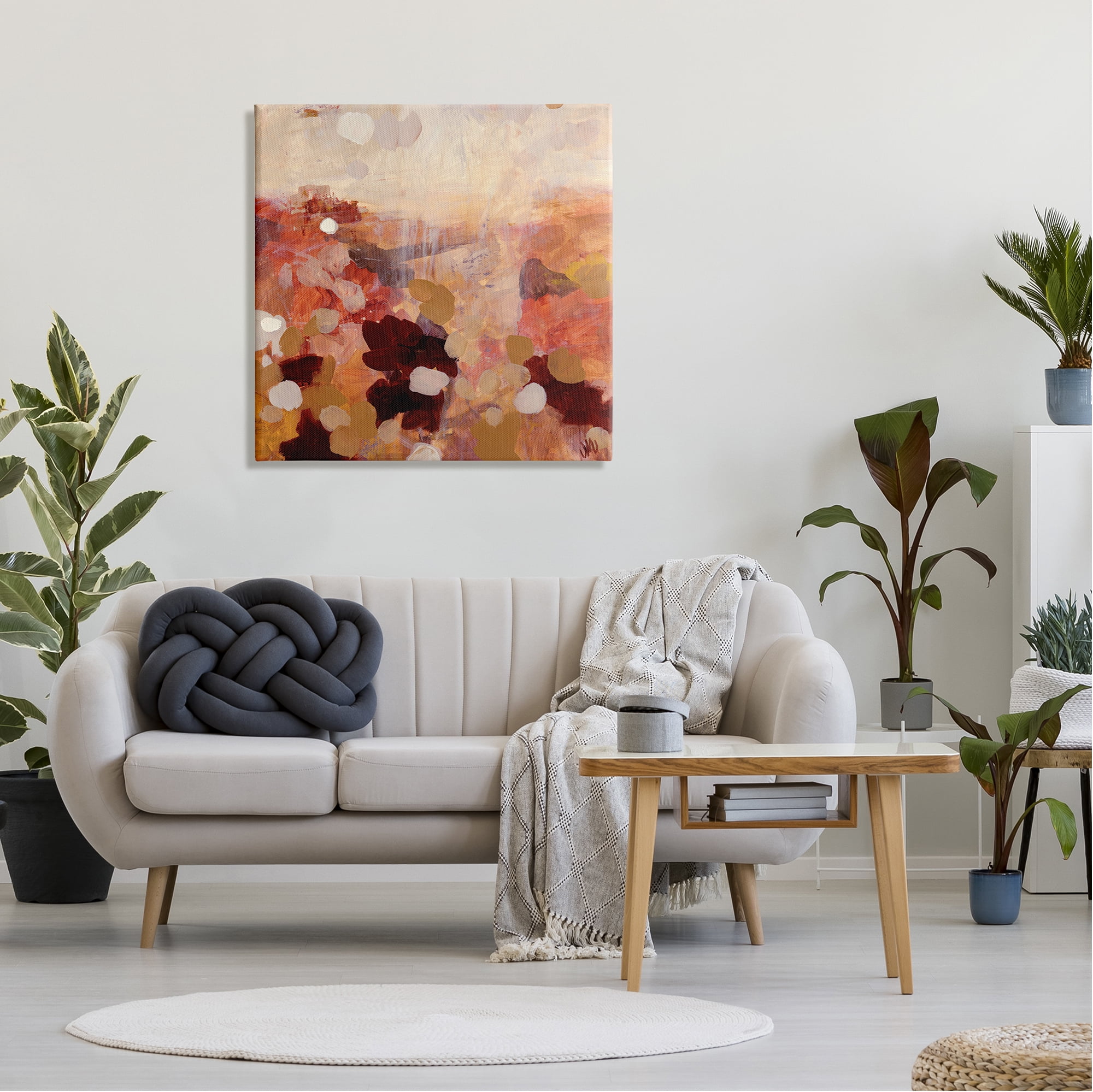 Stupell Industries Desert Landscape Abstraction Abstract Painting Gallery Wrapped Canvas Print Wall Art, 30 x 30