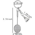 thumbnail image 6 of Battledore Badminton Keychain for Women Men Sports Ball Keyring for Boys Girls Badminton Sports Gifts for Teens Christmas Birthday Gifts for Badminton Ball Lover Player Coach, 6 of 7