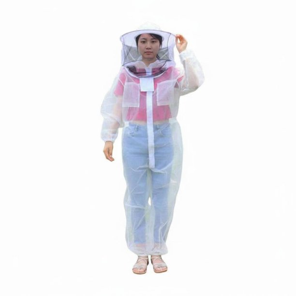Traje Ventilado, Transpirable, De Malla, Para Apicultores, Con Bolsillos Utilitarios, Ropa De Trabajo Con Protección Para Apicultores, Apicultores, Colmenares Y Traje de una pieza talla L