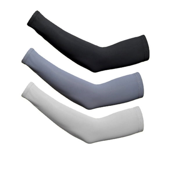 3 pares de cubiertas de brazo de enfriamiento anti-ultravioleta cubierta de brazo de seda de hielo antideslizante para adultos Ormromra WMPH-836-2