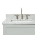 thumbnail image 4 of Ariel Hamlet 37 In. Left Offset Rectangle Sink Vanity With 1.5 In. Carrara White Countertop In Grey, 4 of 11
