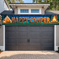 thumbnail image 2 of Forest Design Happy Camper Tent Banner Campfire Nature Scene for Outdoor Adventure Camping Event, 2 of 5