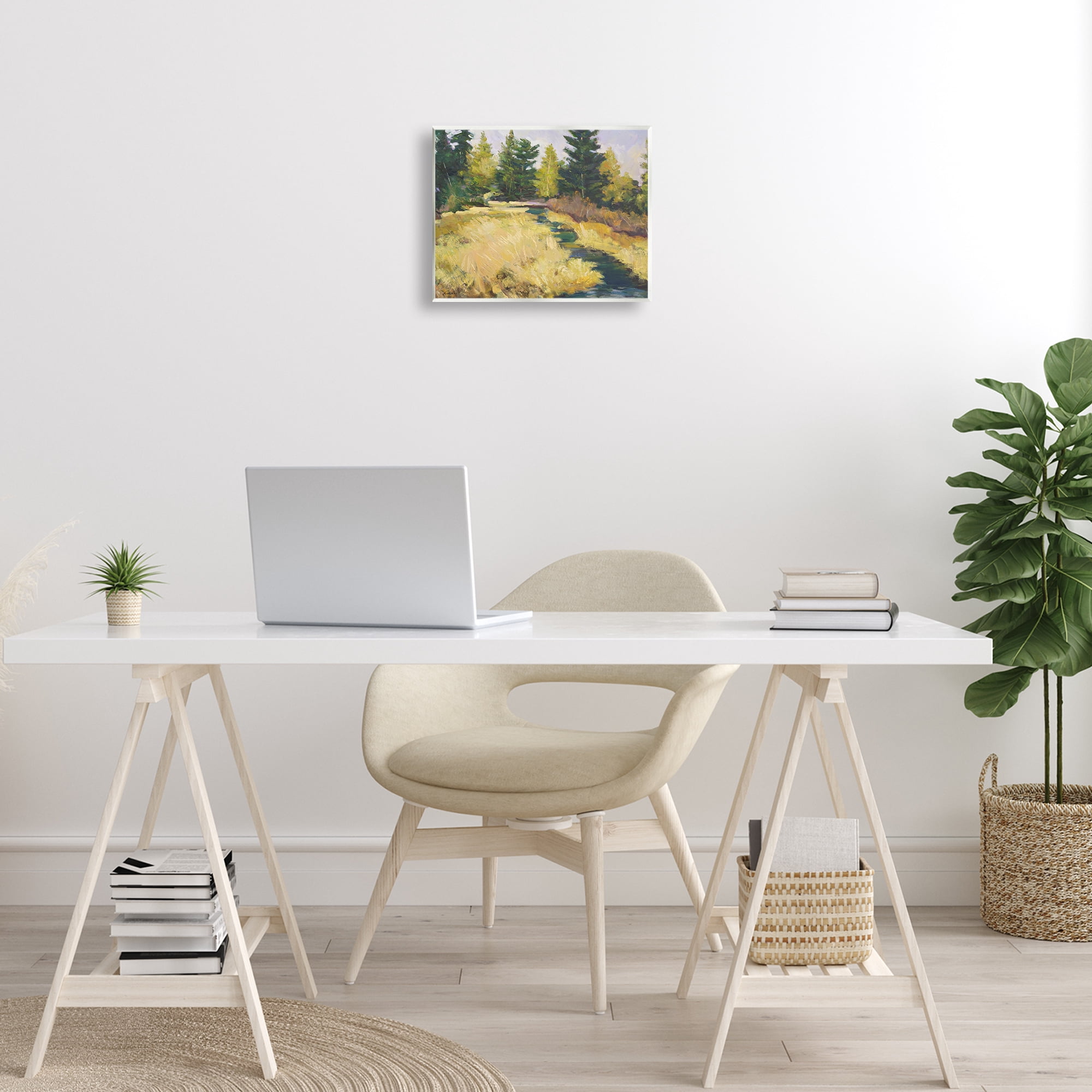 Stupell Industries Mammoth Creek Landscape Landscape & Nature Painting Unframed Art Print Wall Art, 14 x 11