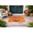 thumbnail image 5 of Wipe Your Piggies, Pig Illustration Doormat - Brown Coir PVC Outdoor Doormat (36x60 inches) 5138, 5 of 5