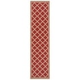 thumbnail image 6 of SAFAVIEH Indoor Outdoor BHS121Q Beach House Red / Creme Rug, 6 of 10