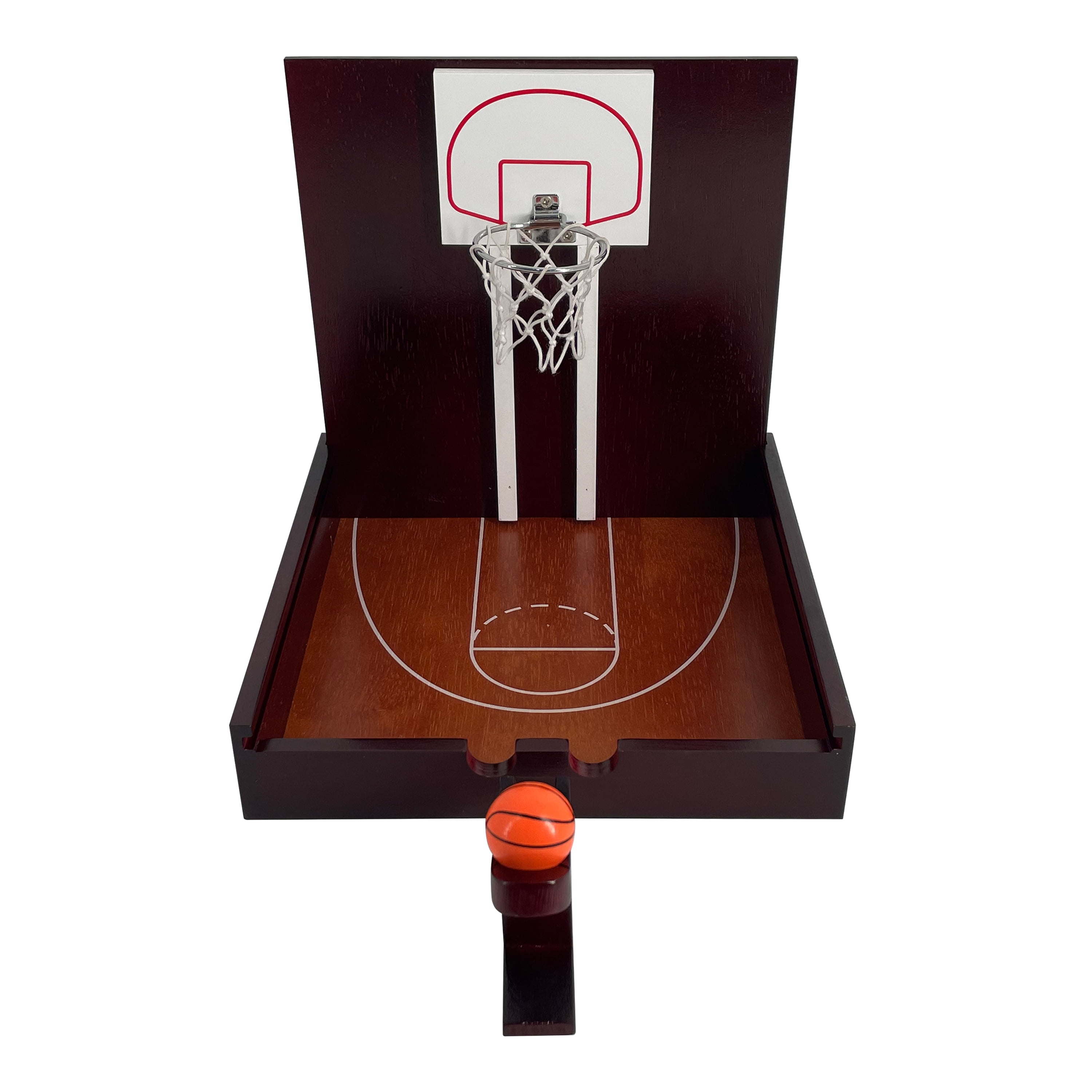 The wooden basketball is a toy that can amuse young and old in their