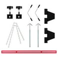thumbnail image 2 of Barre de Support de Moteur Robuste - Support de Vérin de Transmission Réglable avec 2 Crochets Rotatifs, Construction en Acier Double pour Réparation de Voiture et de Camion au Garage, 2 of 7