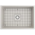 thumbnail image 4 of BOCCHI Contempo Apron Front Fireclay 27 in. Single Bowl Kitchen Sink with Protective Bottom Grid and Strainer in Matte Black, 4 of 7