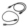 thumbnail image 4 of Câble 2 Pcs Type C Mâle à Femelle Rallonge Connecteur d'Alimentation PD Noir 0.5m 1.6 Pieds, 4 of 8