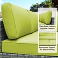 thumbnail image 6 of Yalissey Outdoor Replacement Cushions for Patio Furniture,Water-Resistant Sofa Cushions for Rattan Wicker Sectional Patio Conversation Sets,14-Piece Outdoor Couch Cushions Patio Sofa,Grass Green, 6 of 7
