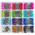 thumbnail image 1 of 1200 Pieces Sewing Pins Multicolor Head Pins Straight For Dressmaker Jewelry Decoration Sewing Projects(1.57inch), 1 of 4