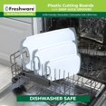 thumbnail image 4 of Freshware Cutting Board Set [Set of 3] Juice Grooves with Easy-Grip Handles, Plastic Chopping Board for Kitchen, BPA-Free, Non-Porous, Dishwasher Safe, 4 of 8