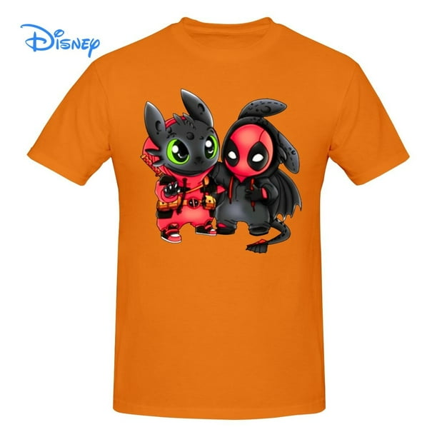 Disney Marvel Deap00l Stitch Toothless T shirt Harajuku Short Sleeve T-shirt 100% Cotton Graphics Tshirt Brands Tee TopXL Gao Jinjia LED