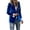 Blue, variant on Women's Black Velvet Blazer, Fall Winter Street Style Single-Button Suit Jacket - Casual Outerwear Black S