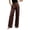 AB669 Coffee, variant on Satin Dress Pants For Women Straight Leg High Waisted Formal Trousers Solid Color Work Business Suit Pants,Black,Size S-Xl