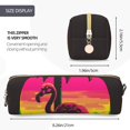 thumbnail image 3 of Balery Flamingo And Palm Trees At Sunset Estuche de Lápices de Cuero Impreso, Estuche para Suministros de Arte, Estuche de Lápices con Cremallera, Estuche de Almacenamiento de Papelería, 3 of 7