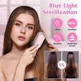 thumbnail image 3 of Cepillo alisador de pelo inalámbrico de cerámica con 4 modos de peinado, calentamiento rápido, color rosa, ideal para viajes., 3 of 5
