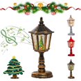thumbnail image 1 of Lámpara con temática navideña, poste de luz con temática navideña, luz de noche navideña con música luminosa, linterna iluminada brillante, lámpara de mesa navideña, juego de decoraciones navideñas,, 1 of 8
