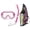 Clear Pink (w/reusable bag), variant on TUSA Sport Mini-Kleio Junior Mask and Snorkel Combo, Flash Yellow