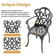 thumbnail image 5 of Hzzkey 5-Piece Black Outdoor Aluminum Round Dining Set,4 Chairs, Beige Cushion ,Umbrella Hole, Weather-Resistant, 5 of 10