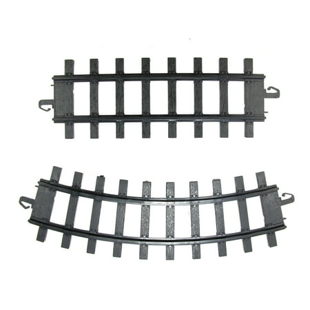 Pack of 12 Black Replacement Train Set Track Pieces - 4