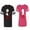 Men Black / Women Pink, variant on Her Jack His Sally Matching Couple Cotton Jerseys (Men Black / Women Black) (Men S / Women S)