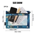 thumbnail image 4 of 2 Pack Flip Folders with Clear PVC Window Binder Pouches 3-Ring Binder Organizer for Office & Home Blue and Gold Ocean, 4 of 6
