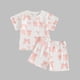 thumbnail image 4 of Familia Calcetines Que Coinciden con los Conjuntos de Verano de Moda Casual Lindo de Manga Corta con Estampado de Arco Y Pantalones Deslumbrados Dos Piezas de Conjunto de Traje de Niña Bebé, 4 of 6