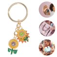 thumbnail image 3 of Unique Bargains 1 Pc Stylish Sunflower Sun Handbag Charm Bag Accessories 3.19″ Orange Yellow, 3 of 5