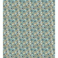 thumbnail image 3 of Floral Duvet Cover Set, Continuous Flowers Pattern Vintage Look Calm Tones Illustration, Decorative 3 Piece Bedding Set with 2 Pillow Shams, King Size, Pale Teal Pale Brown, by Ambesonne, 3 of 3