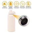thumbnail image 3 of Bouteille d'Eau de Sport en Acier Inoxydable 1L, Grande Capacité, Contenant Isotherme portable avec Poignée, 3 of 5