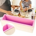 thumbnail image 4 of Molde rectangular de silicona para jabón de 900ML, herramienta de bricolaje para hornear pasteles, chocolate helado (rosa), 4 of 8