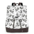 thumbnail image 1 of Easygdp Retro Rooster Mochila de Cuero para Mujeres, Bolso de Hombro, Bolsos de Mano de Moda para Trabajo y Viajes, 1 of 4