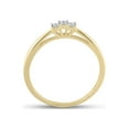 thumbnail image 3 of Diamond Princess 10kt Yellow Gold Round Diamond 3-stone Bridal Wedding Engagement Ring 1/20 Cttw, 3 of 4