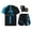 Light Blue&Black, variant on Hansber Kids Boxing Outfit Kick Boxing Uniform Athletic T-Shirt Top with Muay Thai Shorts Trunks Boxing Gloves Set Blue 8