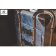 thumbnail image 2 of NauticalMart aviator luggage trunk side table, soft close drawers for home decor, 2 of 4