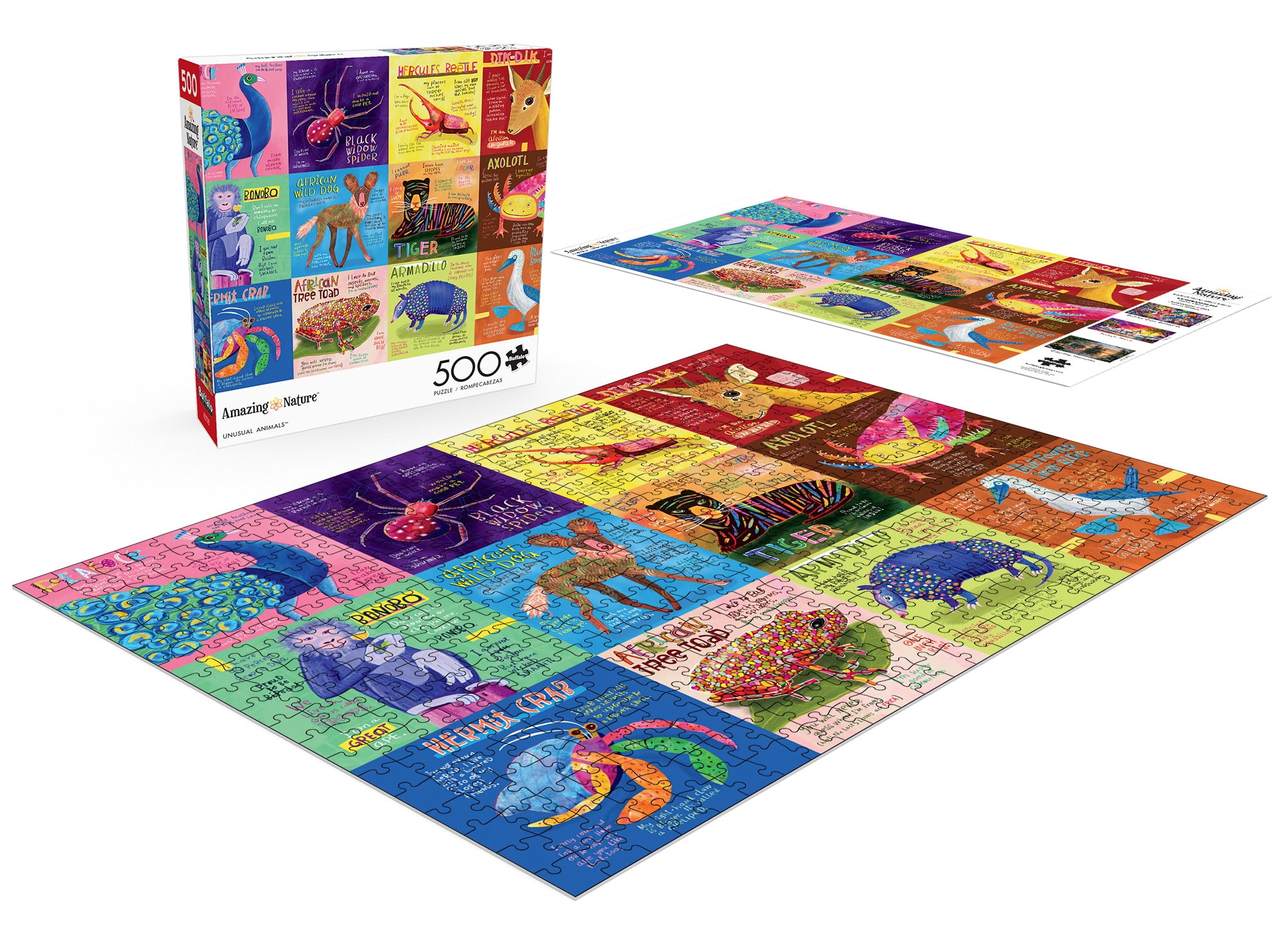 Buffalo Games - Amazing Nature - Unusual Animals - 500 Pieces Jigsaw Puzzle